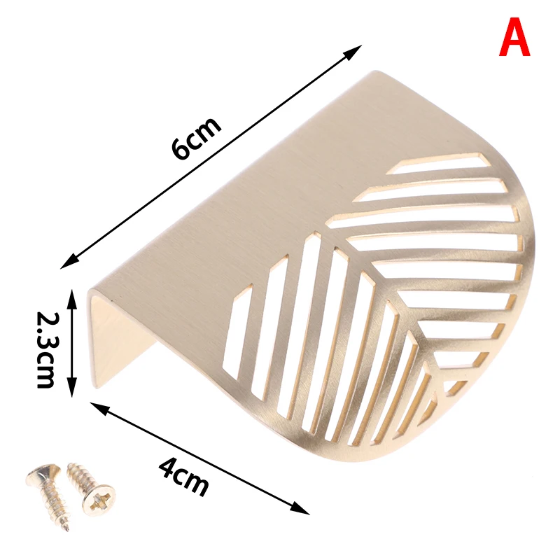 Мебельная ручка в форме листа латунная для шкафа гардероба ящика | Обустройство