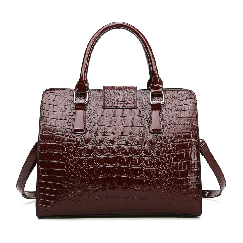 Женские кожаные сумки в стиле ретро европейском и американском с крокодиловым