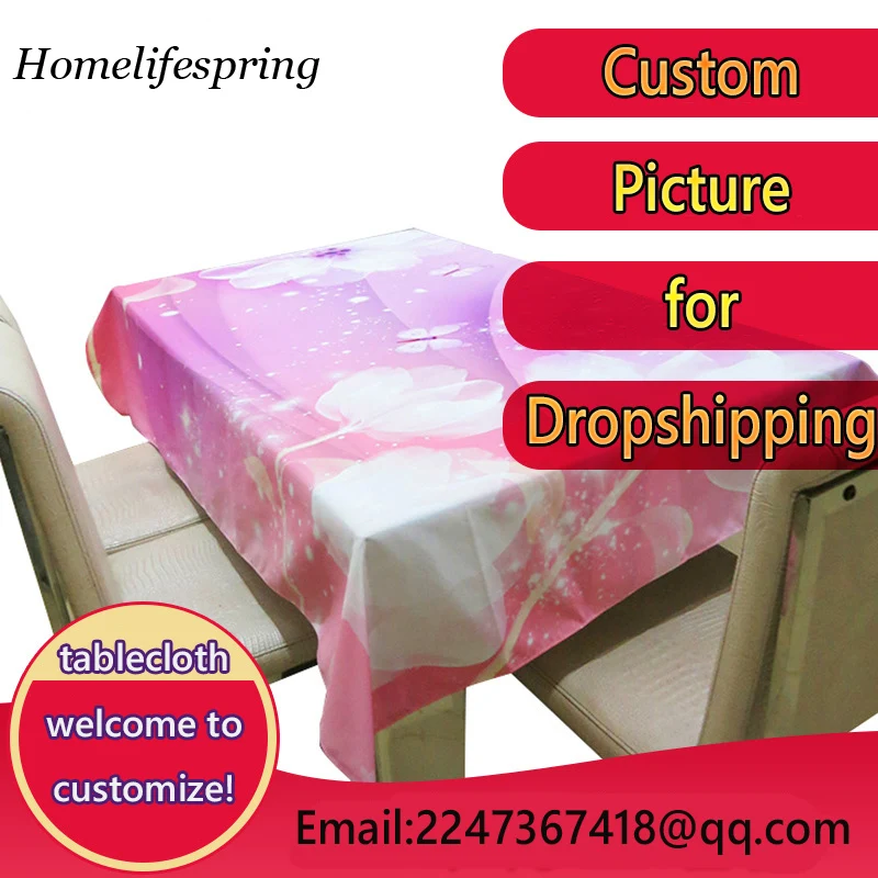 

DIY Customize Any Pattern Rectangular Tablecloth for adult Happy Birthday Party Supplies Wedding home decorations Table Cover