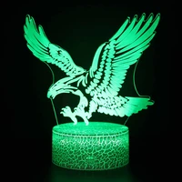 colorful hawk 3d table lamp for office hotel bedroom bar wow amazing flying big eagle shape night light