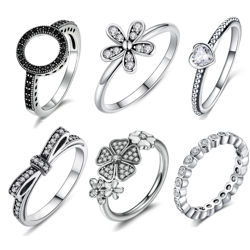 CUTEECO 2019 горячая Распродажа серебряного цвета брендовые кольца для женщин