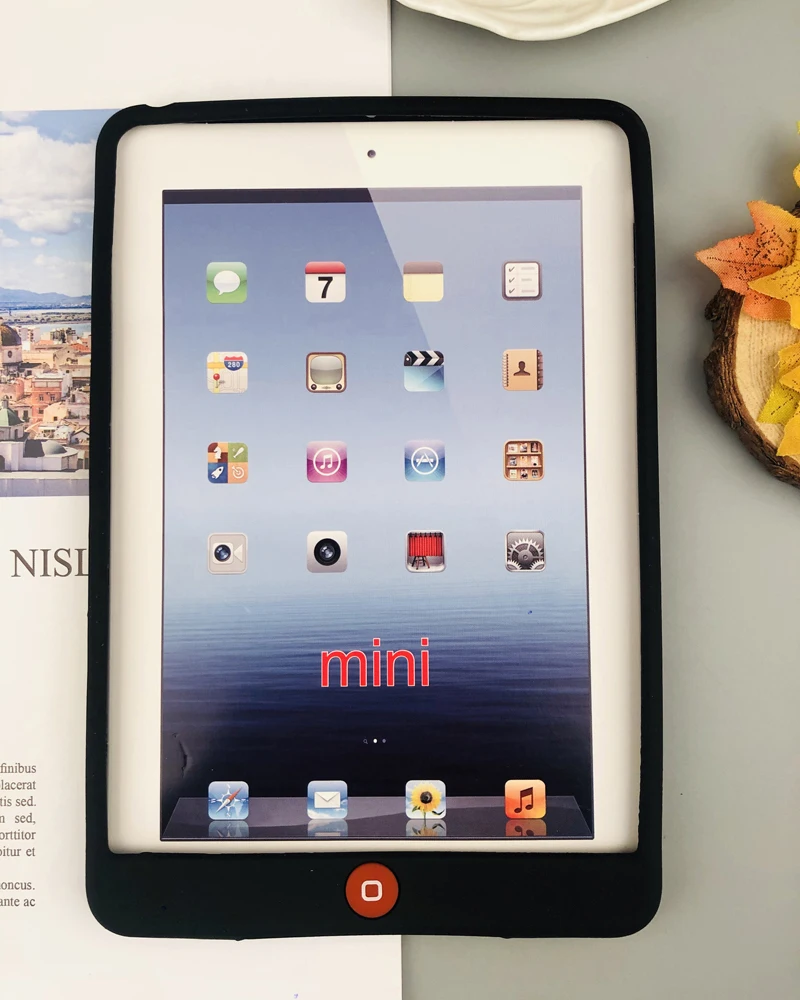 Цветной мягкий силиконовый резиновый ТПУ чехол для iPad мини гелевый Чехол Mini 2 3
