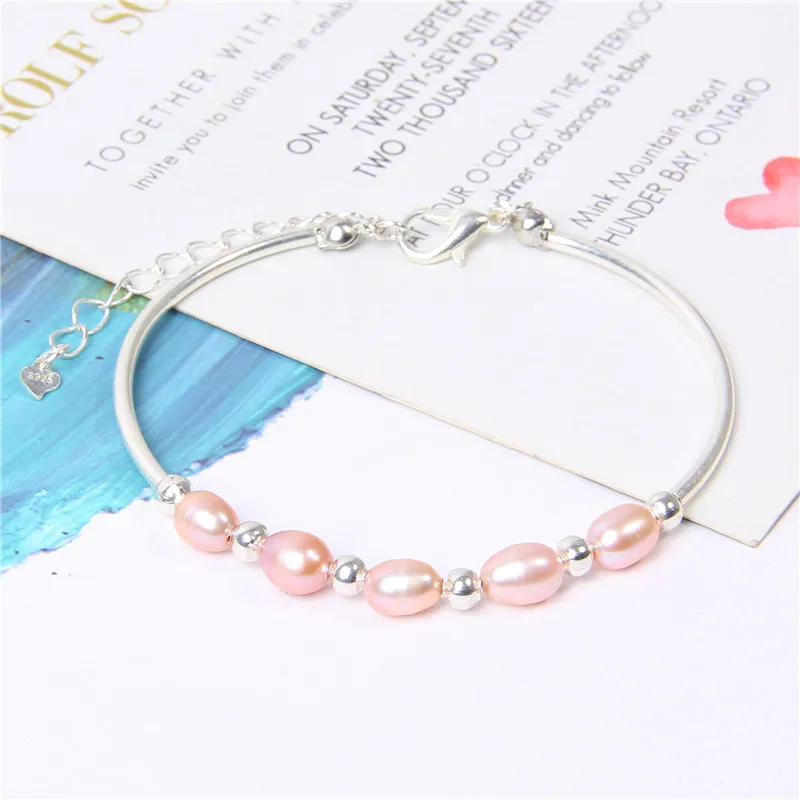 Женский браслет из жемчуга серебра 925 пробы в богемном стиле | Украшения и