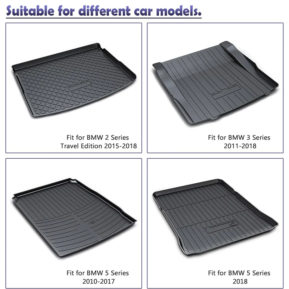 

For BMW X1 X3 X4 X5 X6 E84 2 3 5 7 Series F45 F30 F31 F34 F10 F11 F07 G30 G31 G38 F01 F02 F03 F04 1Set Car Cargo Trunk Mat