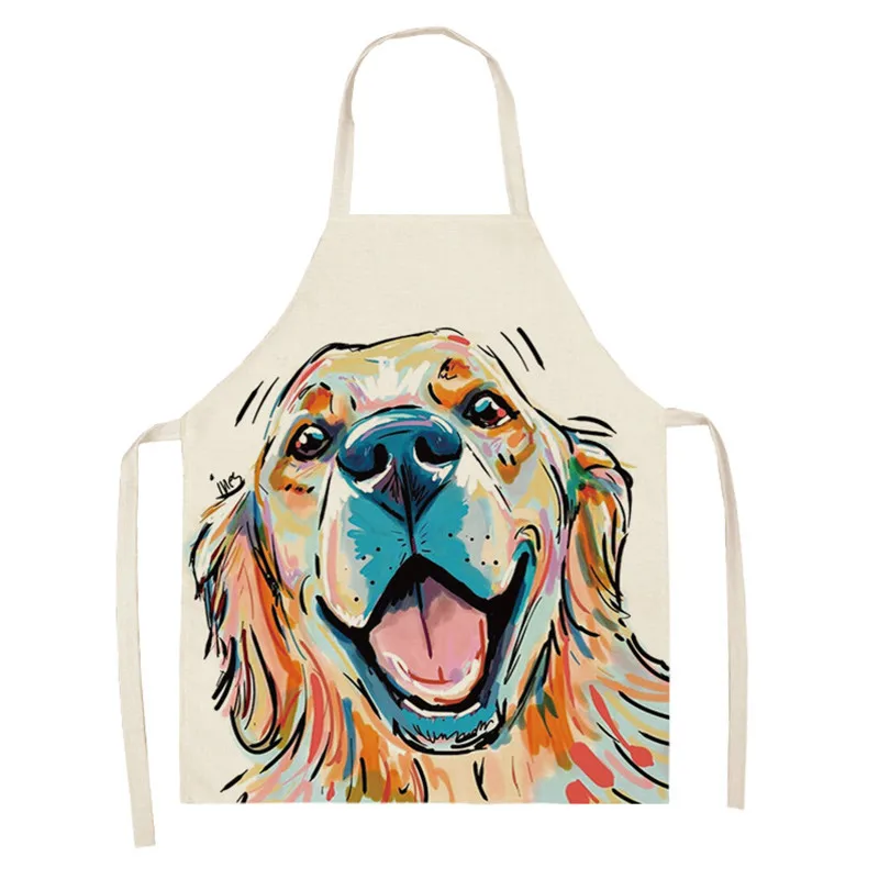 Фартуки для кухни Lovely Dog женщин хлопковые льняные фартуки без рукавов нагрудники