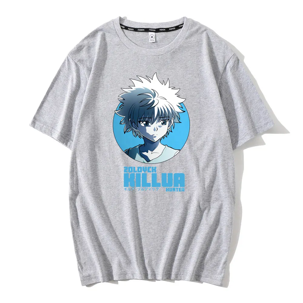

Hunter X Hunter Tshirt Killua Zoldyck T-shirt Men Women T-shirt Tops Kawaii Crew Neck Fitted Soft Anime Manga Tee Shirt Clothes