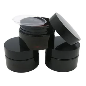 Пустая темная Янтарная банка для крема для ухода за кожей домашних животных 50x30 г с пластиковыми крышками со вставкой 1 унция косметический контейнер