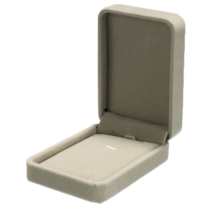 Серый бархат коробка ювелирных изделий ювелирные изделия упаковка дисплей