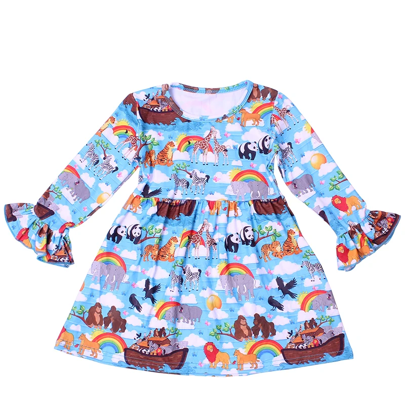 Осенне-зимняя одежда для детей с милым животным принтом Зоопарк классическое