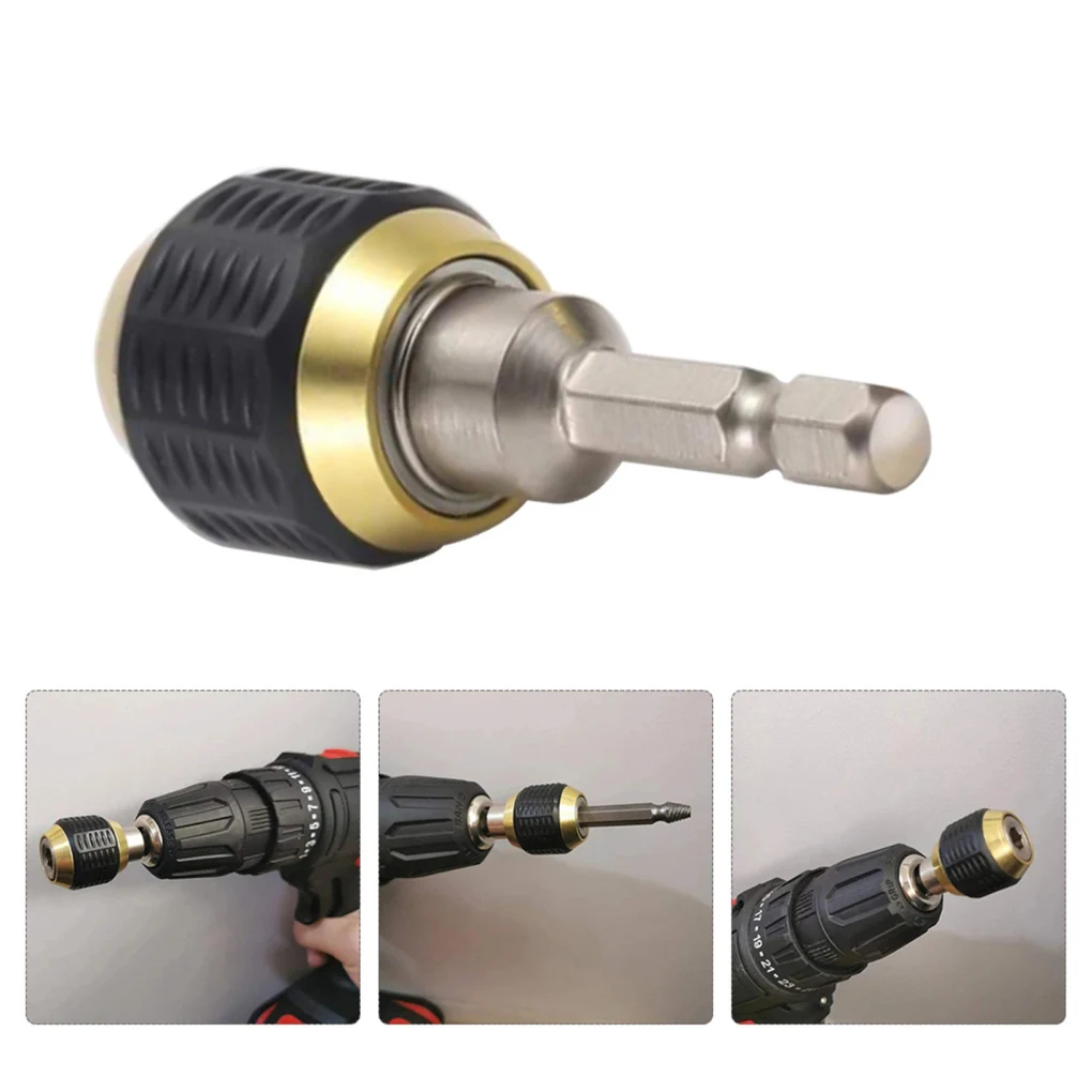 

Hexagonal Shank Adapter Quick Coupling Quick-Change 60mm 1/4 Chuck Holder Non-Slip Handle Drilling Connecting Conversion