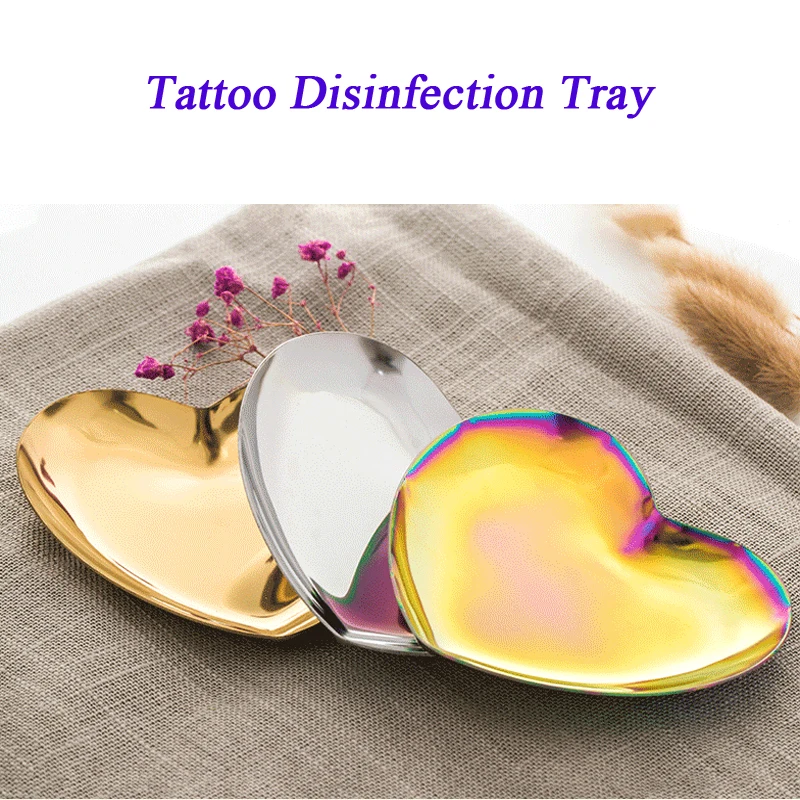 

Professional Tattoo Supplies Stainless Steel Tray Disinfection Plate for Eyebrow Lip Tattoo Sterilization Microblading Tools