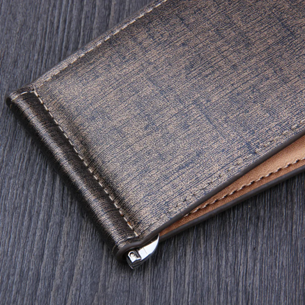 Мужской Длинный кошелек трехцветные кошельки с зажимом для долларов маленькие