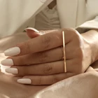 Новые Кольца ZN золотогосеребряного цвета для женщин, модное медное длинное кольцо на палец, женские кольца для вечеринок, простое ювелирное изделие, подарок на день рождения