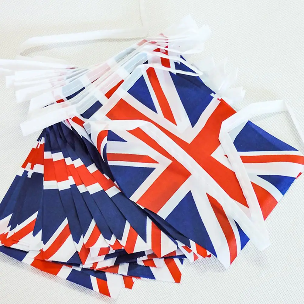 Флаги подвески с флажками Union Jack 9 м британский баннер тканевый флаг украшение для