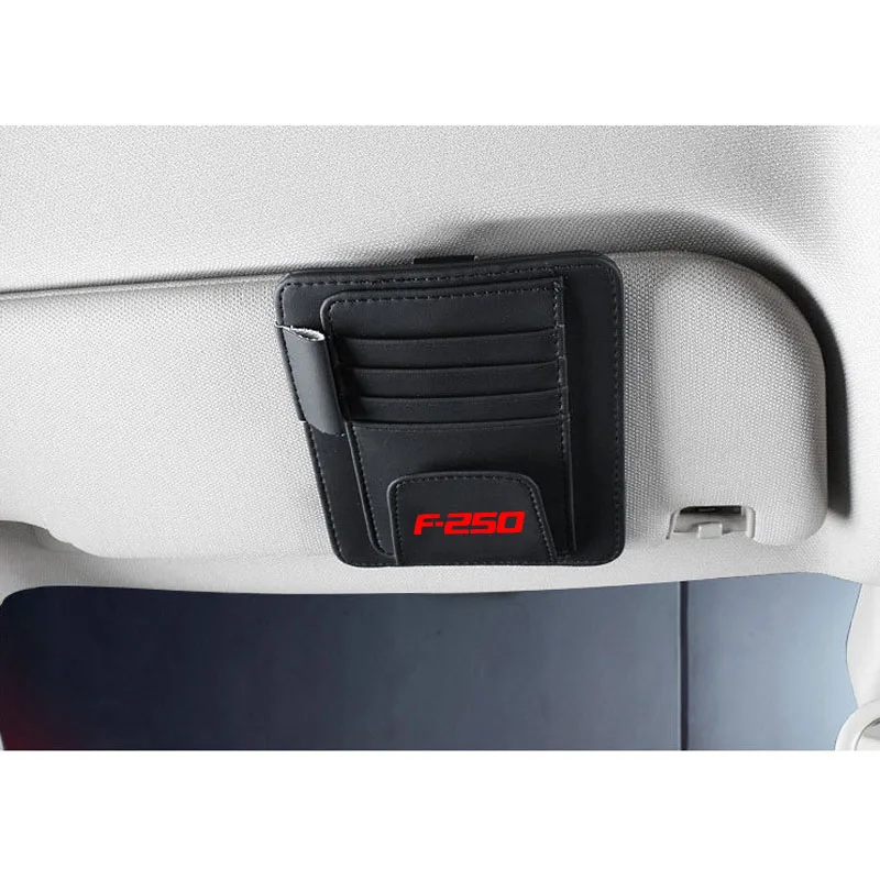 

Pu Leather Visor Card Storage Sun Visor Organizer Tool Pouch Bag Card Storage Pen Storage Glasses Holder For Ford F250