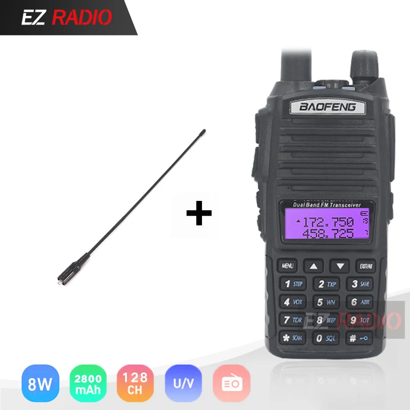 Апгрейд 8 Вт BaoFeng UV-82 портативное радио 10 км Baofeng UV 82 высокая 8 Вт рация 10 км Baofeng UV82 хорошо как Baofeng uv-9r - Цвет: Add NA-771