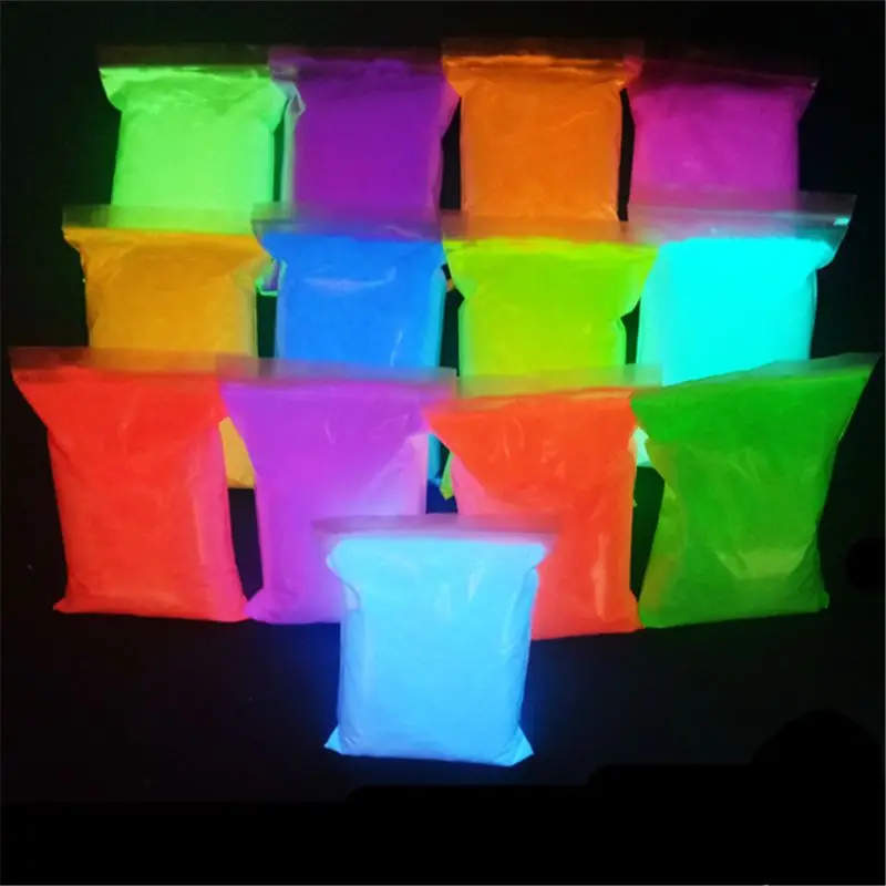 

W3JD 14 Colors Acrylic Paint Glow in the Dark gold Glowing paint Luminous Pigment Fluorescent Powder painting for Nail Art su