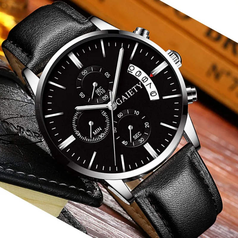 

2021 Relogio Masculino Uhren Manner Mode Sport Edelstahl Fall Leder Band Uhr Quarz Business Armbanduhr Reloj Hombre