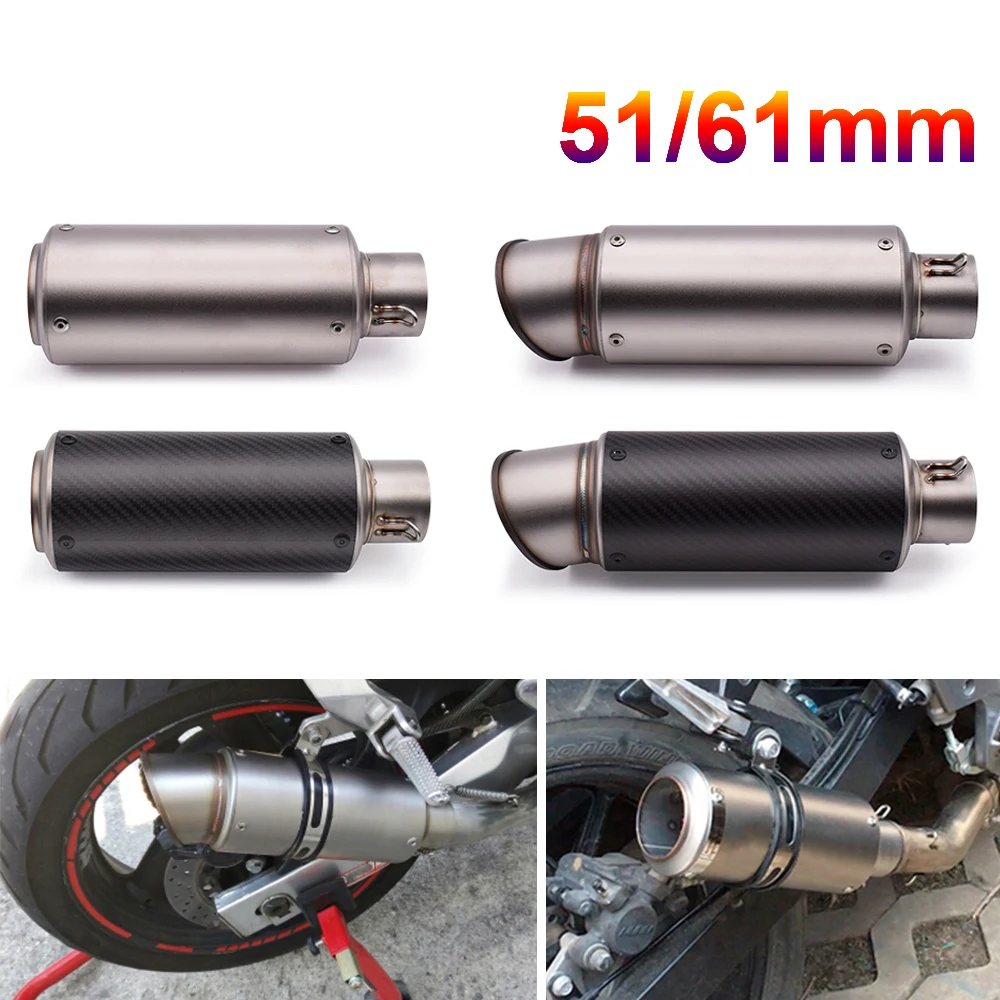 51 мм 61 мотоцикл с дБ убийца выхлопной трубы глушитель для Ducati SS1000 M1000S S4/S4R Honda CB190R