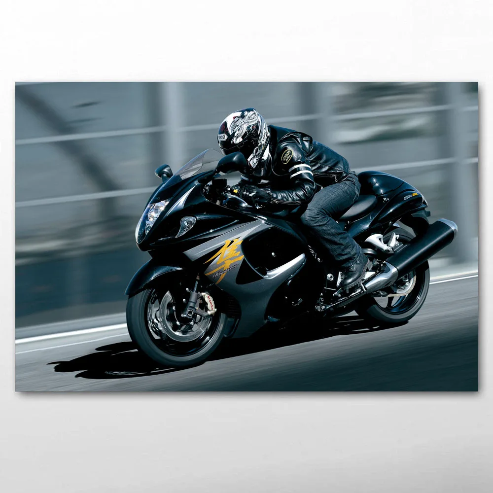Картина на холсте HAYABUSA Suzuki gsx1300r постеры и принты для супербайка мотоцикла