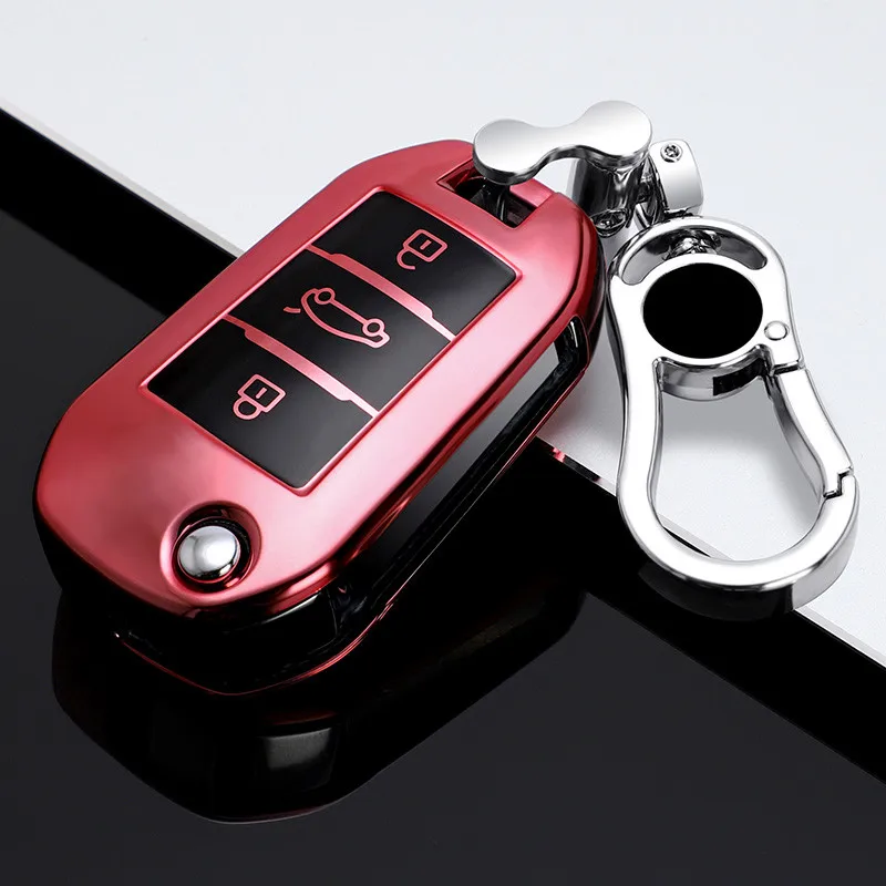 Чехол для автомобильного ключа с 3 кнопками чехол Peugeot 107 308sw 407 208 508 408 2018 Citroen C4 CACTUS