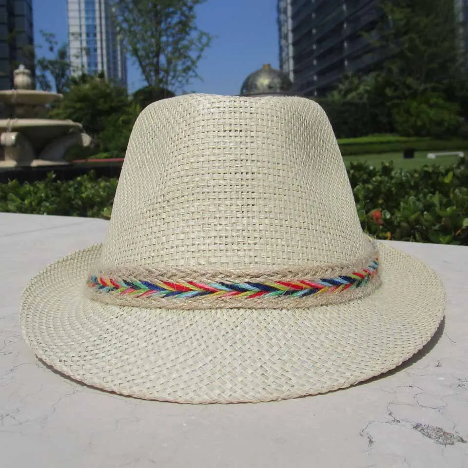 Летняя шляпа унисекс от солнца Повседневная Соломенная для отдыха женская