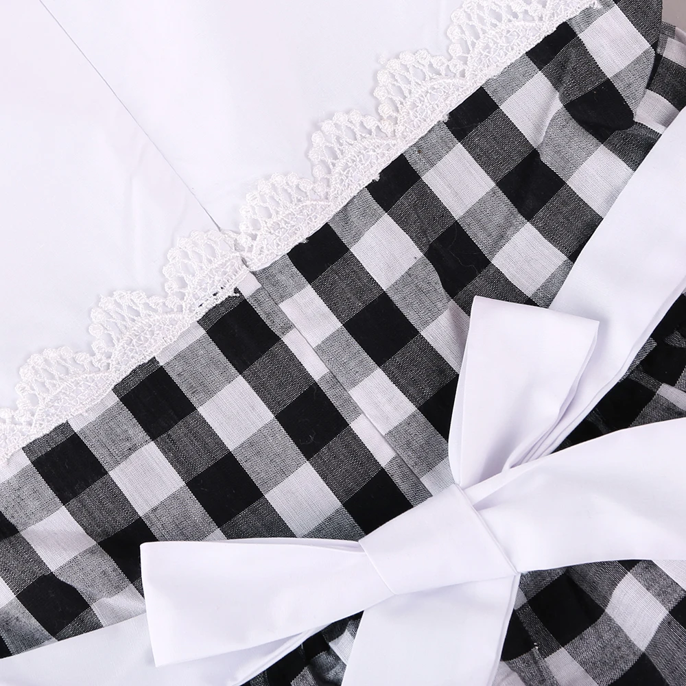 Платье для девочек HE Hello Enjoy летнее 2018 детское клетчатое Бальное с кружевным