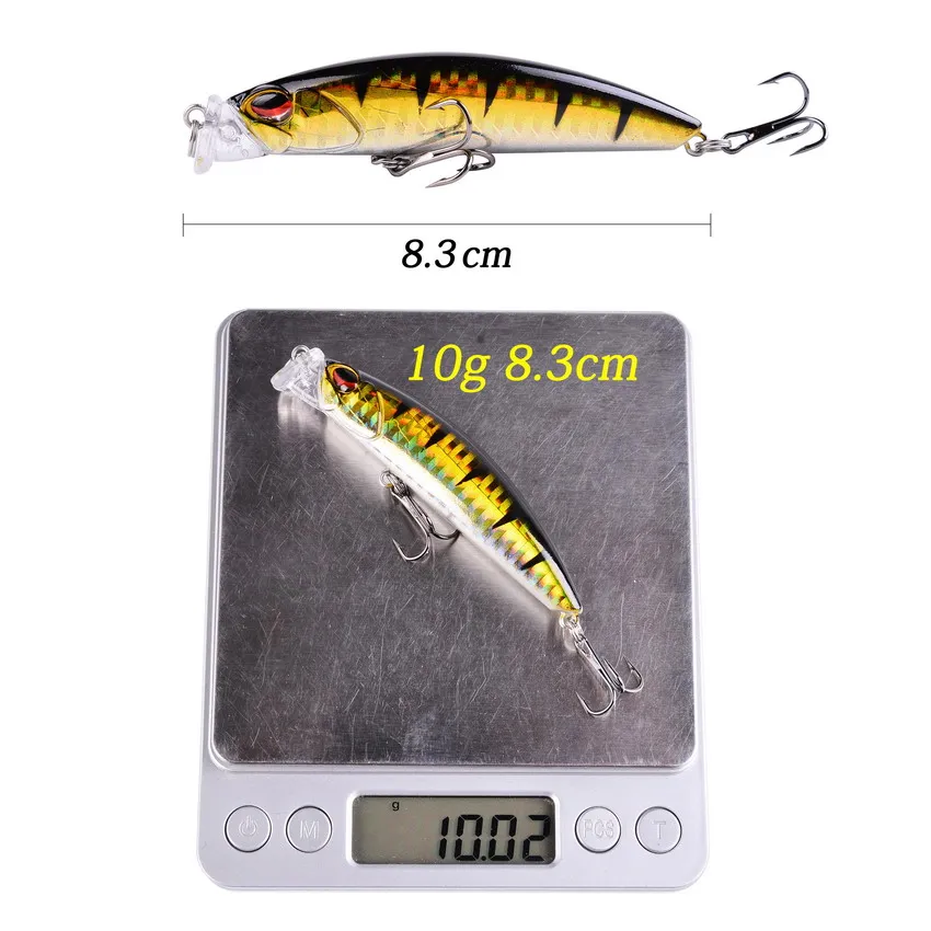 

5pcs Fishing Lures 83mm/10g Topwater Popper Bait 5 Color Pesca Hard Bait Artificial Wobblers Plastic Fishing Tackle
