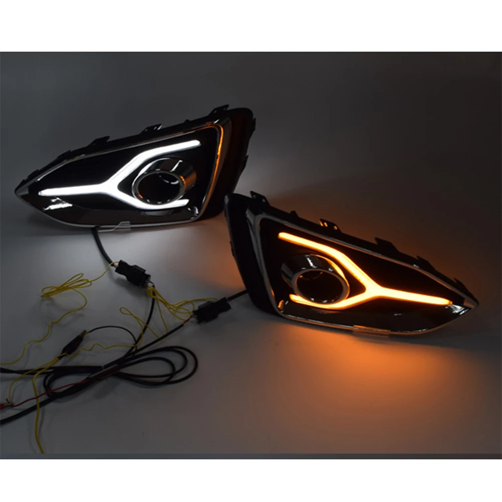 

2x Car LED Daytime Day Fog Lights DRL Run Lamp For Hyundai Accent 2018 2019 2020