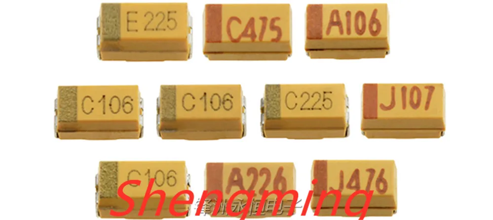Танталовые конденсаторы 100 шт. 3216 105C 475C 106C 226C 106A 105E 476C 106E 16V 25V 1 мкФ 4 7 22 47 10 A type 1206