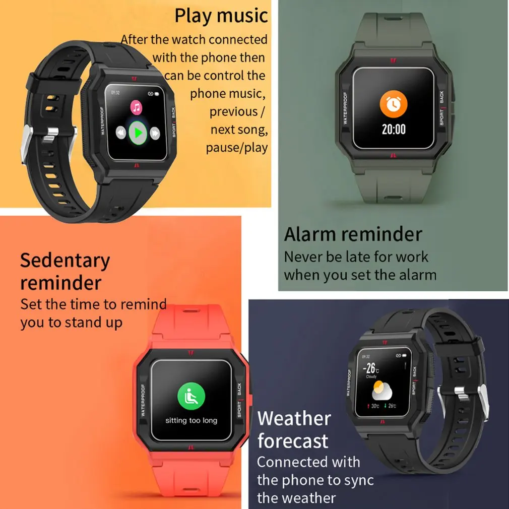 P10 Smart Watch Men Full Touch Heart Rate Monitoring IP67 Waterproof Fitness Tracker Multifunctional Smartwatch | Электроника