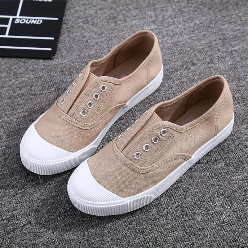 

New Spring Shallow Canvas Women Shoes Women Vulcanize Shoes Breathable Comfortable Footwear Casual canvas flats 445