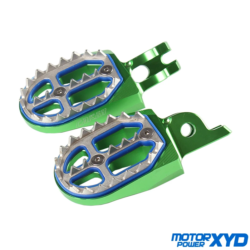 CNC мотоцикл заготовка MX широкие подножки педали для квасаки KX250F 06-16 KX450F 07-16 KLX450R