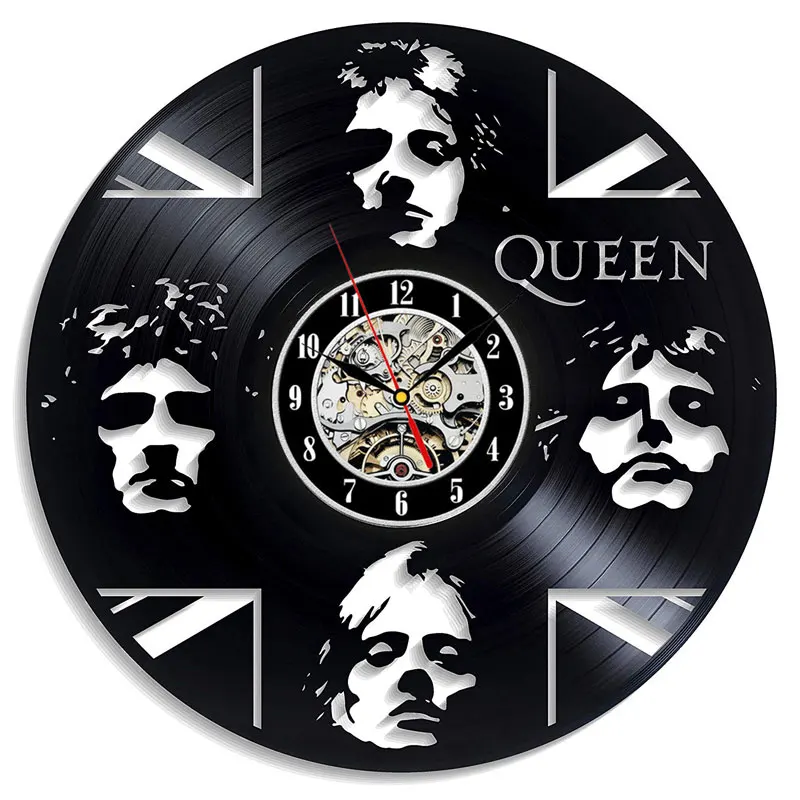 15 Винтажные виниловые настенные часы queen Rock Band 3D Стикер Украшение музыкальная тема Подвесные часы настенные часы искусство домашний декор 12" - Цвет: 15