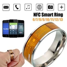 Ntag213 чип NFC смарт-кольцо портативное устройство для смартфона Android IPhone модное мужское кольцо функциональное кольцо из нержавеющей стали