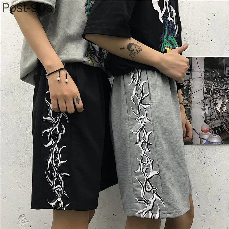 

Shorts men's summer wear hip-hop tide brand wild Harajuku simple printed straight loose high waist casual five-point pants