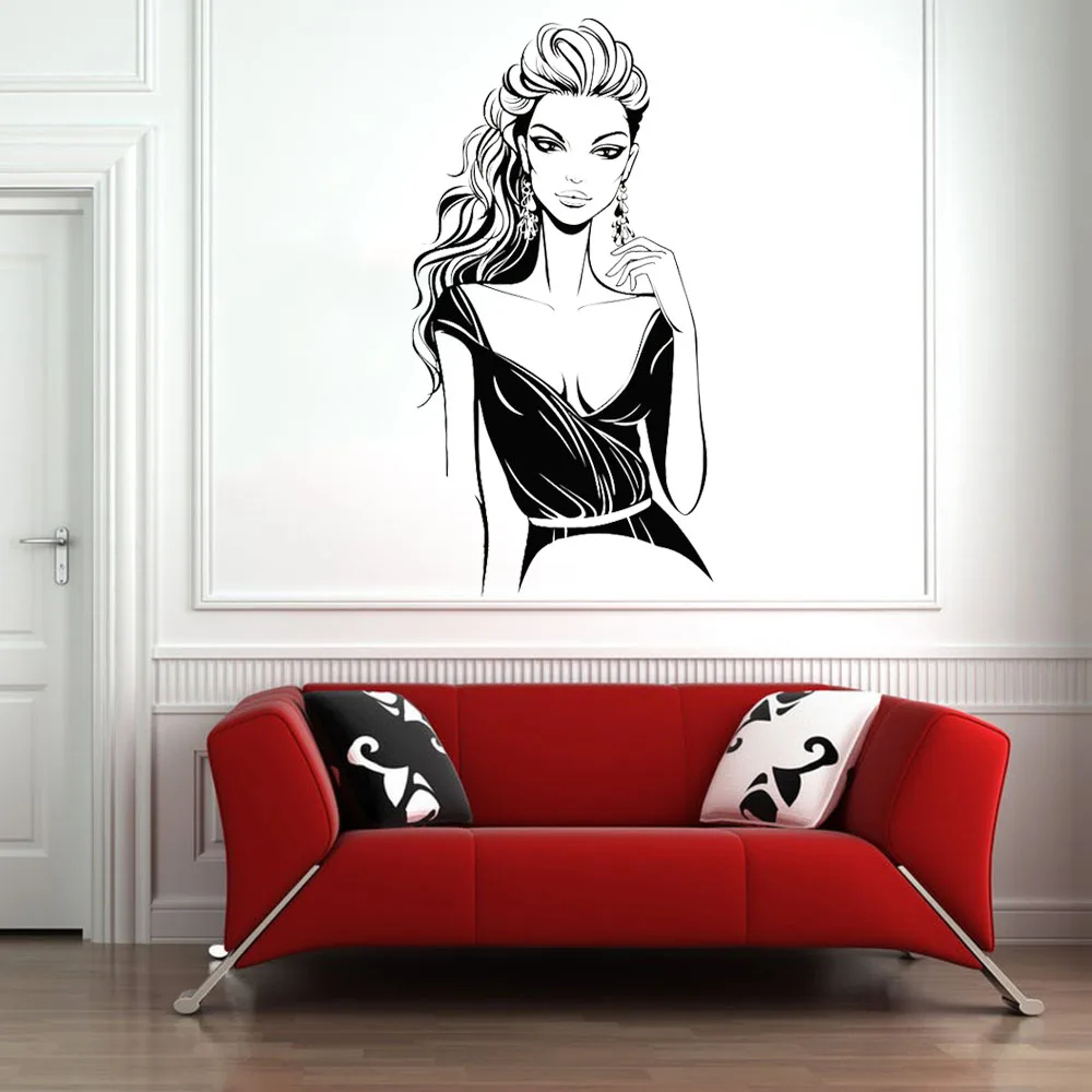 Модные Виниловые стикеры на стену для девочек виниловые гостиной спальни