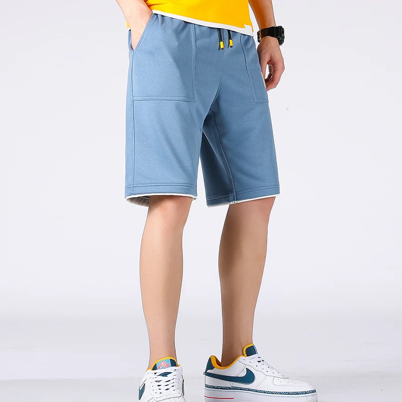 

2021 New Men's Short Hip Hop Shorts Streetwear Mens Safari Style Vintage Joggers Shorts Male Shorts Harajuku Knee Length