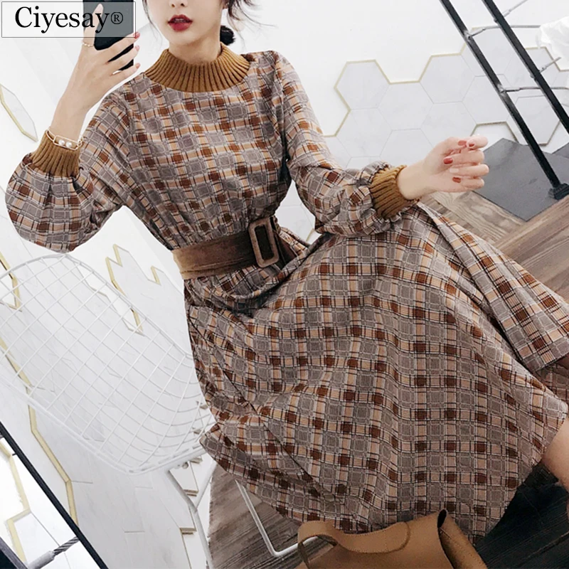 

Ciyesay autumn 2021 women's clothing dresses plus size dresses long dress Vintage dress long sleeve dress boho dress
