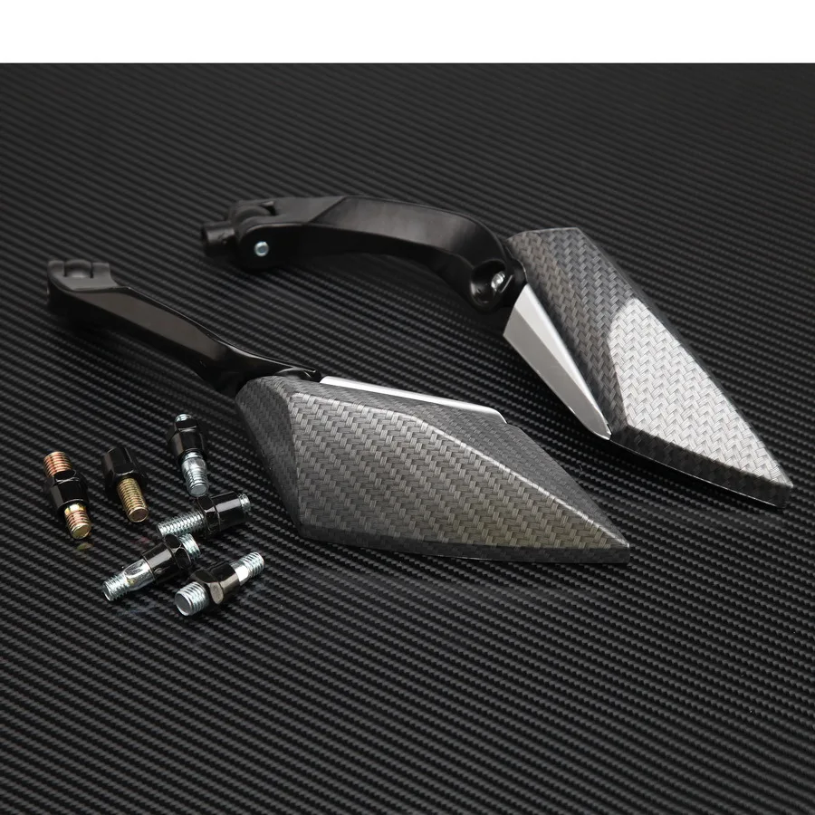 1 пара 8/10 мм Универсальный Мотоцикл зеркала алмаз заднего вида сбоку Retrovisor Cafe Racer