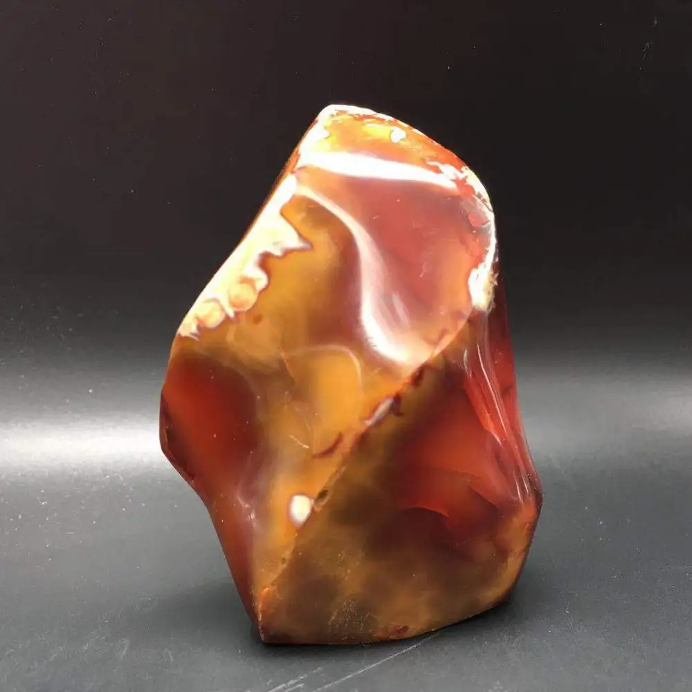Природный полированный красный агат кристалл кварца пламя оникс факел для