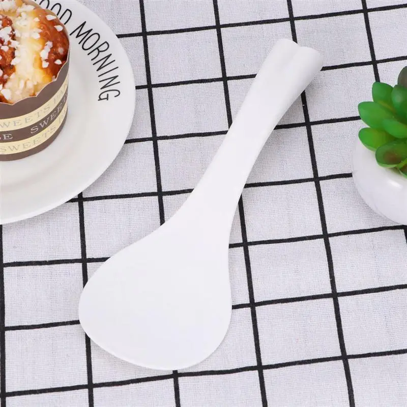 

1PC Rice Spoons Kitchen Tool Ladle Spoon Non Stick Plastic Heart-shaped Handle Rice Spoon Paddle for Picnic Kitchen Party