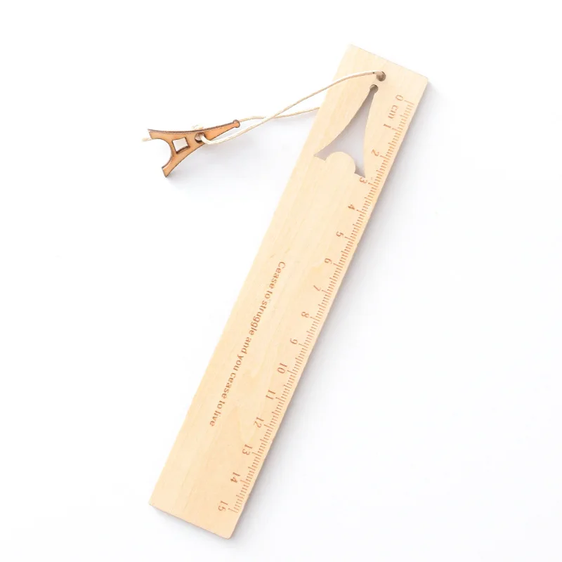 Милый мультяшный деревянный линейка с лошадью креативный полый шаблон весы для