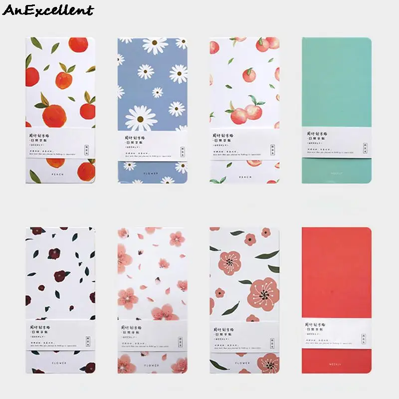 

Еженедельный планировщик, блокнот, кавайный креативный дневник, расписание, журналы, ежедневник, простой органайзер для нового плана, школь...