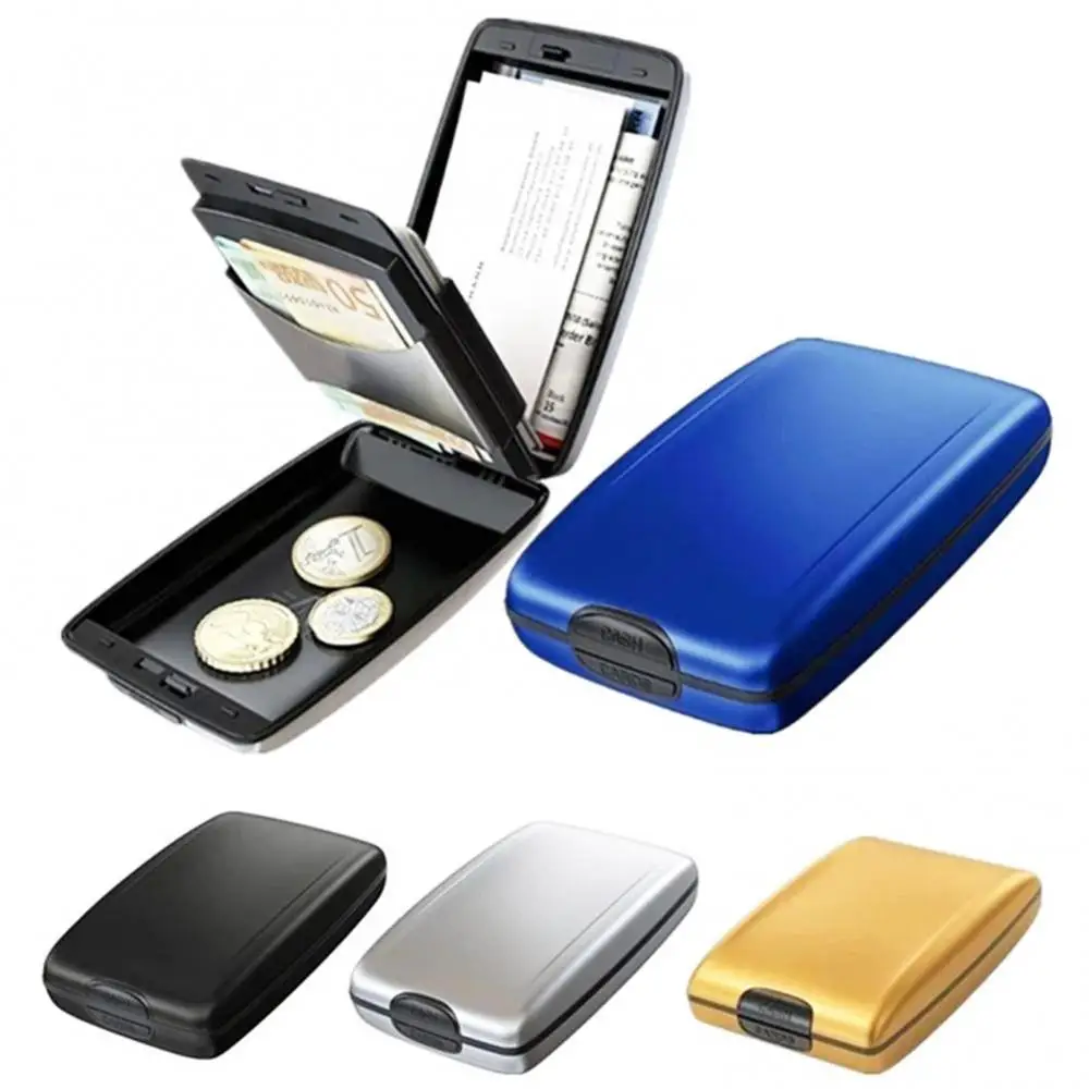 

Men New Multifunctional Anti-RFID Aluminum Alloy Purse Credit Holder Cardcase Bundle Anti-RFID Scanning Protect Card Holder