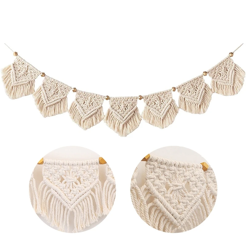 

2021 новый богемный тканый макраме настенный гобелен в стиле бохо тканый флаг баннер украшение