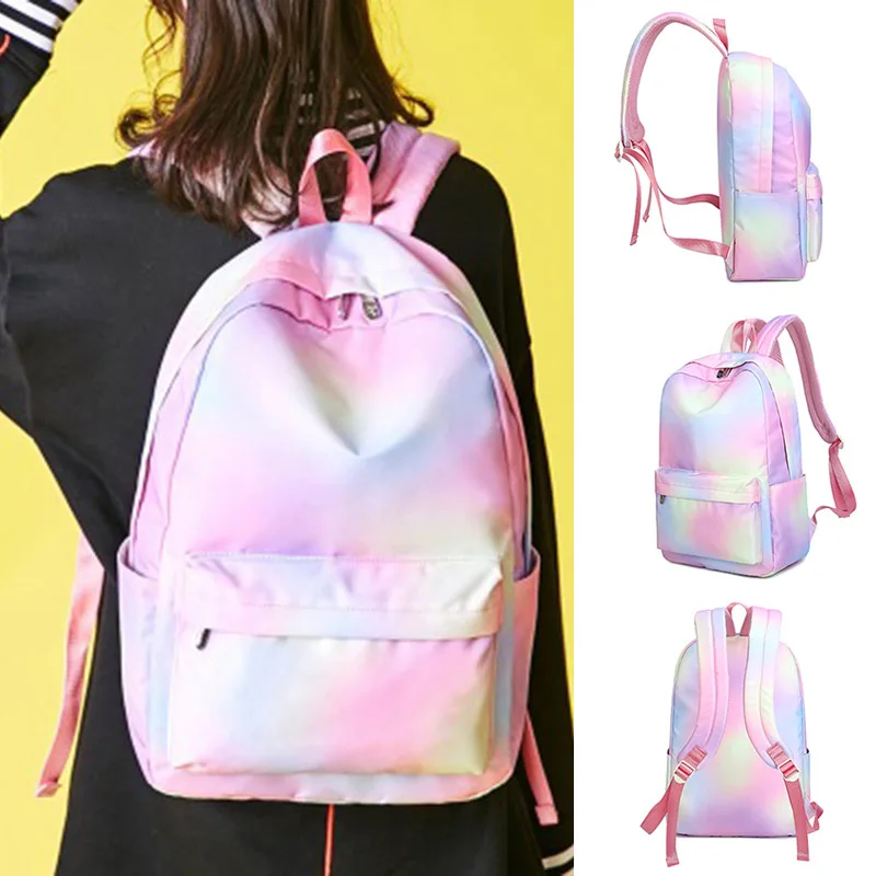 

Женский рюкзак на молнии для девочек, школьный ранец, вместительная Водонепроницаемая дорожная Сумка для ноутбука