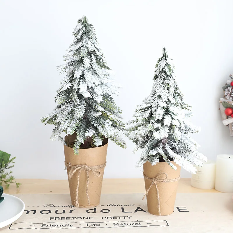 2019 Christmas ins Nordic Desktop Mini Tree Decorations Potted Plant for Indoor Showcases and Windows2020 | Дом и сад