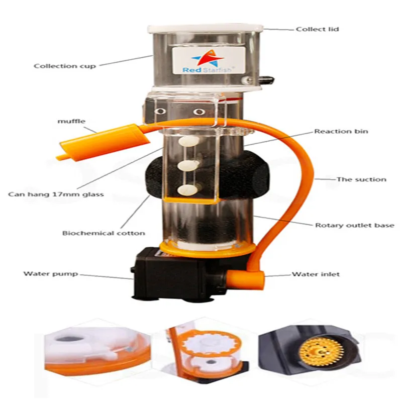 Redstarfish 1 piece protein skimmer new and mini separator nitrogen device for coral tank marine aquarium SQ-50/70/90 | Дом и сад