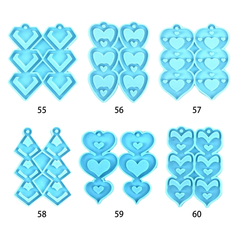 

DIY Earrings Pendant Keychain Epoxy Resin Mold Keyring Casting Silicone Mould